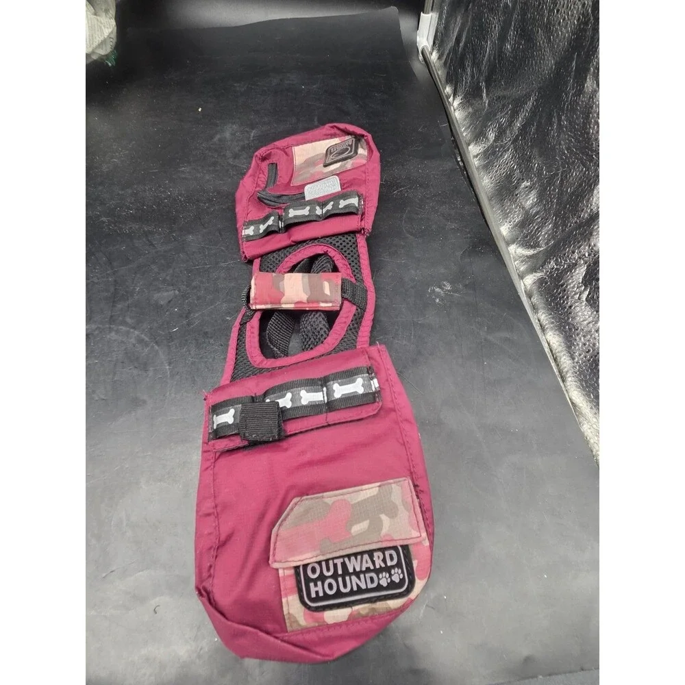 Outward Hound Quick Release Backpack Small Dog Travel Gear Red